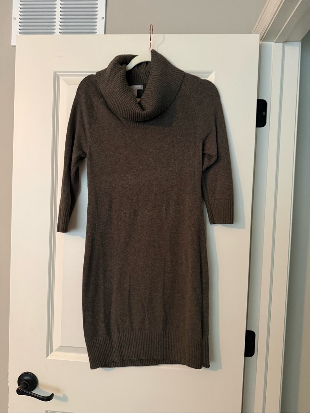 Banana Republic Chocolate Brown Cowl Neck Sweater Dress